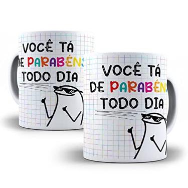 Imagem de Caneca Divertida Flork Namorados Parabéns + Chaveiro Presente