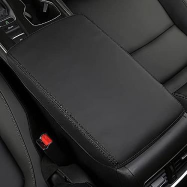 Imagem de INTGET Capa de apoio de braço para console central de carro para Honda Accord 2021 2020 2019 2018 Interior Couro Cotovelo Arm Rest Cover Pad Middle Console Box Protetor de tampa Almofada (pontos pretos)