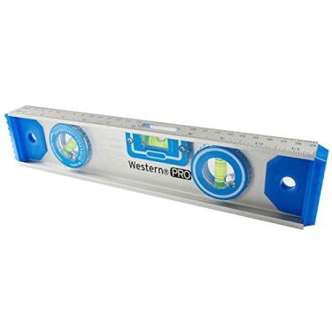 Imagem de Western HL-50 Nível de Alumínio, Cinza/Azul, 30 cm