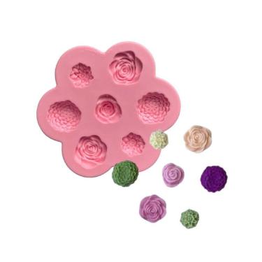 Imagem de Molde De Silicone Flor/Suculentas Para Doces Finos