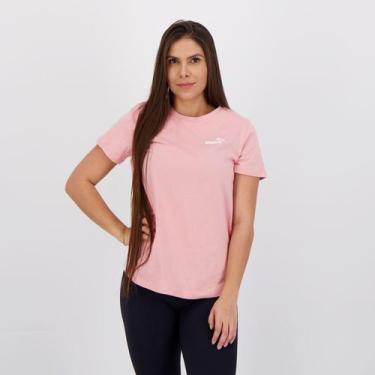 Imagem de Camiseta Puma Ess Small Logo Feminina Rosê