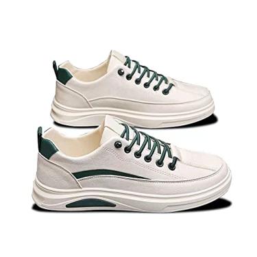 Imagem de bestgift Sapatos de Couro para Homens Couro Confortável Todos os Sapatos de Fósforo Sapatos de Sola Macia Confortável Baixo Renda Superior Casual bege 41.5