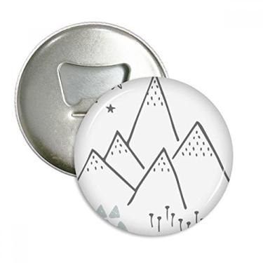 Imagem de Abridor de garrafas com ímã de geladeira com estampa de estrelas, folhas da montanha e grama, emblema multifuncional