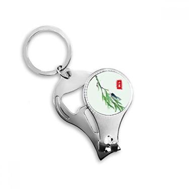 Imagem de Circlar Slight Heat Twenty Four Solar Term Nail Nipper Ring Chaveiro Abridor de Garrafas Clipper