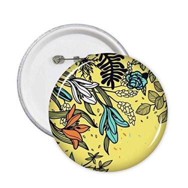 Imagem de Arte Moderna Flores Lírio Plantas Desenho Alfinetes Emblema Botão Decoração Acessório 5 peças