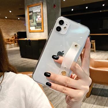 Imagem de Capa de telefone transparente de cor fluorescente para iphone 12 11 Pro Max Mini X XR XS Max 6 6S 7 8 Plus SE 2020 Capa macia, branca, para iPhone12 Pro Max