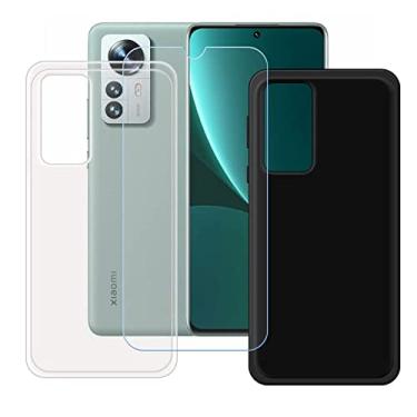 Imagem de YZKJSZ Capa para Xiaomi 13 Pro protetor de ecrã em vidro temperado, película macia silicone transparente preto para Xiaomi 13 Pro (6,73")