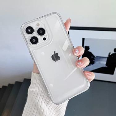 Imagem de Capa de telefone de silicone macio transparente de luxo para iPhone 14 13 12 11 Pro Max Mini X XS XR 7 8 Plus SE 2022 Capa transparente para iPhone12 Pro Max