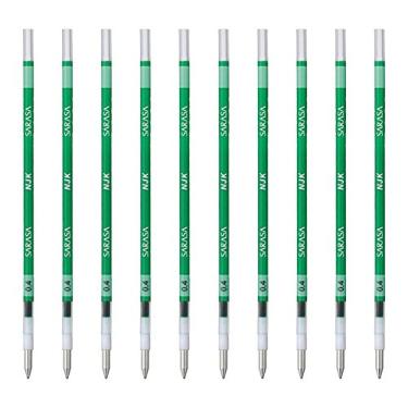 Imagem de Refil para caneta múltipla de tinta de gel de 0,4 mm Zebra Sarasa NJK-0.4 (conjunto de caixa) - Tinta verde