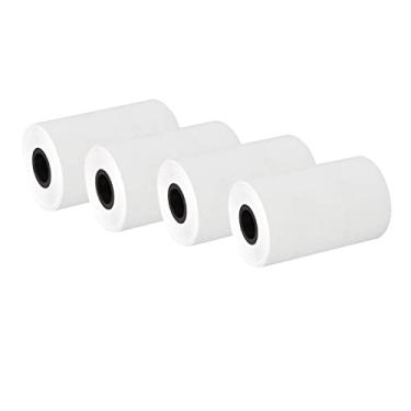 Imagem de LUGU 4 rolos de papel térmico de recibos 57x40mm / 2,24x1,57 pol. B nco papel térmico em rolo de papel de fatu impressão cla pa ca a regist do Impresso térmica de recibos POS 58mm