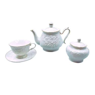 Imagem de Jogo de 12 Peças para Chá com Bule e Açúcareiro