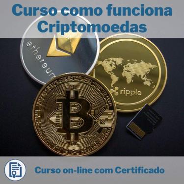 Imagem de Curso Online em videoaula de como funciona Criptomoedas com Certificado + 2 brindes