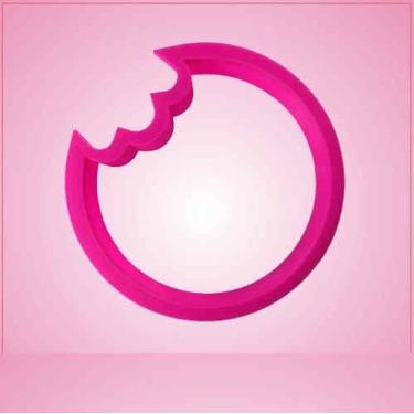 Imagem de Cortador de biscoito rosa com mordida