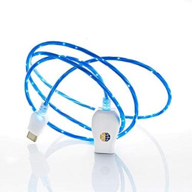 Imagem de Cabo Carregador Celular Luminoso USB Tipo C AZUL