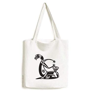 Imagem de Pandeiro mexicano dança comemorar o México bolsa sacola de compras bolsa casual bolsa de mão