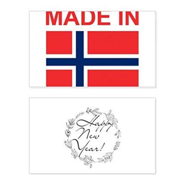 Imagem de Made in Norway Country Love New Year Festival Cartão de felicitações Bless Message Present