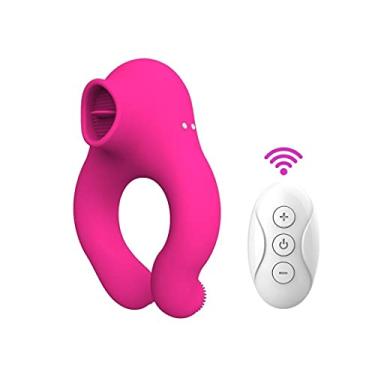 Imagem de Vibradores Anel de Galo 7 Velocidades Anel Peniano Massageador Clitóris Estimulação Erótico Zatla Shop (Rosa)