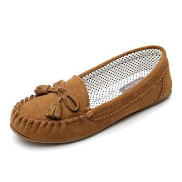 Imagem de Pantufas femininas de mocassim da Real Fancy casual e confortável, mocassim feminino, mocassim de primavera, mocassins, mocassins, Tan, 5