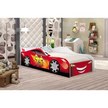 Imagem de Cama Solteiro Carro Speed Vermelho, Moveis Quarto De Menino - Moveis P