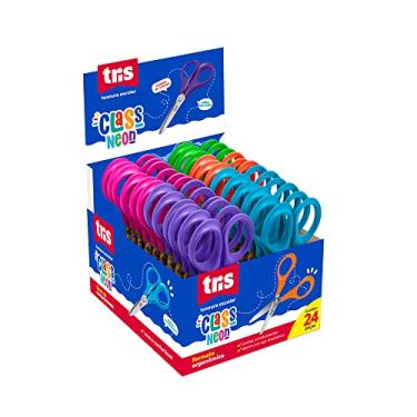 Imagem de Tesoura Escolar Tris Class Neon 13Cm Cores So Dp Com 24-37620