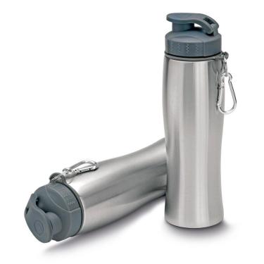 Imagem de Garrafa Squeeze 750ml Aço Inox C/ Bico E Mosquetão-Unissex