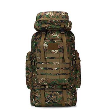 Imagem de C/H Mochila masculina de grande capacidade de 80 litros, para caminhadas ao ar livre, mochila tática Molle, mochila militar