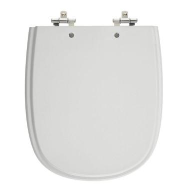 Imagem de Assento Sanitário Sabatini Cinza Claro Tampa para Vaso Icasa de Madeira Laqueada