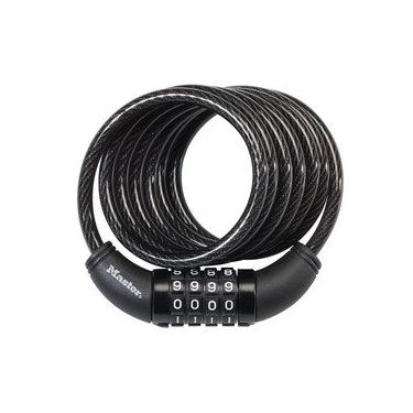 Imagem de Master Lock Cadeado de cabo combinado de aço redefinível cardado