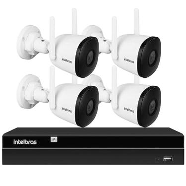 Imagem de Kit 4 Câmeras WiFi Sem Fio Visão Noturna 30m Intelbras iM5 SC Full HD 1080p Com Microfone + NVR Gravador 1404 4 Canais Intelbras