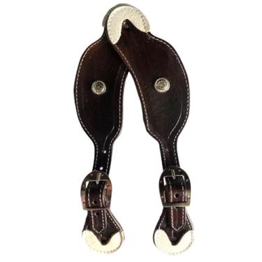 Imagem de Correia de Espora Quarto de Milha Luxo com Aplique (marrom)