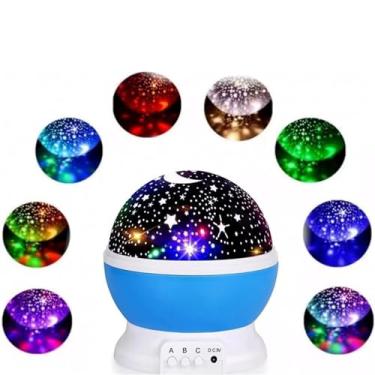Imagem de Luminária Estrela O Abajur Com Formato De Um Globo Giratório Projetor De Céu Estrelado, Com Variedade de Projeção- Cores sortidas