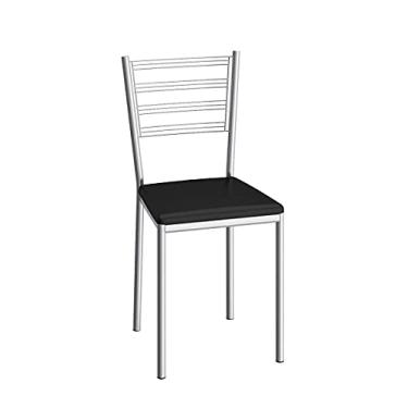 Imagem de Cadeira com Encosto Cromada Dallas C152 - Preto