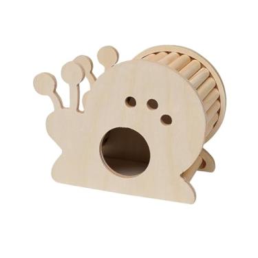 Imagem de WeiLaiKeQi Casa de madeira hamster esconderijo gaiola decoração plataforma atividade explorando brinquedos pequenos animais escalada escada brinquedos gaiola, Forma de Caracóis