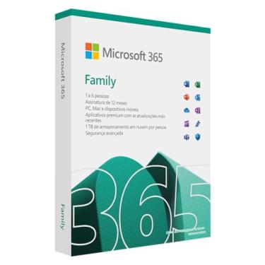 Imagem de Microsoft 365 Family | Office 365 apps | 1TB na nuvem por usuário | até 6 usuários | assinatura anual | Nova Versão
