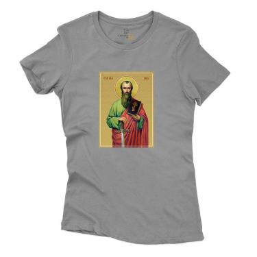 Imagem de Camiseta Feminina Algodao Estampa Santo São Paulo Tecido Macio Otima Qualidade