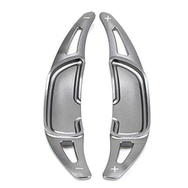 Imagem de ontto Para Mercedes-Benz AMG A45 CLA45 GLC63 Remo de mudança de marcha estendida carro inerior Sterring Wheel Shifters DSG Extensões Guarnição da tampa cinza