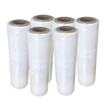 Imagem de Bobina Filme Stretch Transparente Manual 50Cm 24Kg Kit 6 Bob