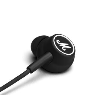 Imagem de Fones de ouvido Marshall Mode In-Ear com microfone, preto e branco