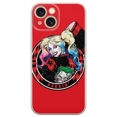Imagem de ERT GROUP Capa de celular para iPhone 15 original e oficialmente licenciada DC padrão Harley Quinn 002 otimamente adaptada à forma do celular, capa feita de TPU