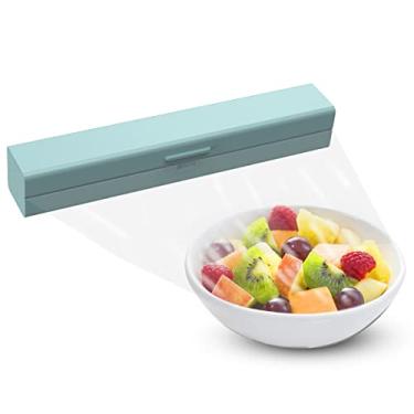 Imagem de QENWKXZ Cortador de filme aderente Dispensador de envoltório de plástico com cortador reutilizável cortador de filme de envoltório de alimentos dispensador de folha de alumínio de estanho com cortador