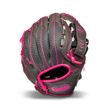 Imagem de Franklin Sports Luva de mão esquerda Teeball Infinite Web/Shok-Sorb Combo Series, 26 cm, grafite/rosa
