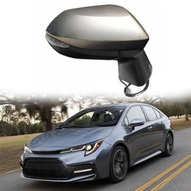 Imagem de Conjunto de espelho lateral do passageiro adequado para Toyota Corolla 2019 2020 2021 Toyota Corolla Espelho retrovisor de reposição para Toyota Corolla Acessórios ajuste de lente, aquecimento, luz de