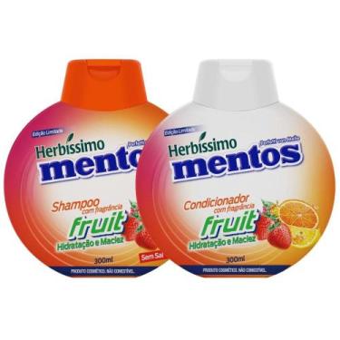 Imagem de Kit Shampoo + Condicionador Herbissimo Mentos Fruit 300ml