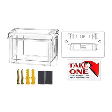 Imagem de Marketing Holders Pegue uma caixa de negócios de cartão com tampa articulada representantes de vendas imobiliários placa de montagem loja parede frontal ao ar livre caminhões SUVs carro encanadores móveis empreiteiros