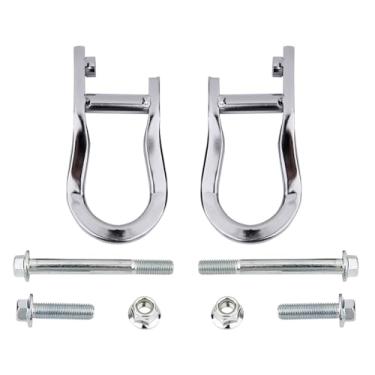 Imagem de KOROP AUTO PARTS Gancho de reboque (1 par) serve para GMC Sierra 1500 2007-2019, substitui o gancho de reboque 84072462 (cromado)