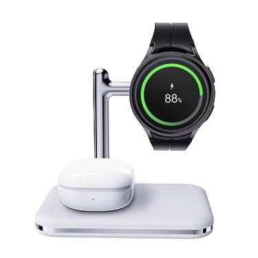 Imagem de MAKAQI Suporte de carregador 2 em 1 para Samsung Watch e fones de ouvido, base de carregamento dobrável para relógio compatível com Galaxy Watch 5/5 Pro/5 Classic/4/3/Active 2/1 e Galaxy Buds