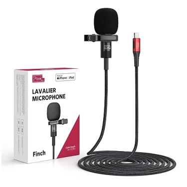 Imagem de Mini microfone de lapela para iPhone iPad (certificado Apple MFi), mini microfone de lapela Lightning para YouTube, TikTok, gravação de vídeo, vlog, transmissão ao vivo (3 m)