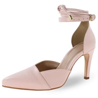 Imagem de Sapato Scarpin Re&Ton Salto Alto Amarração Feminino SC4 (Rosa Claro, BR, Adulto, Numérico, 37)