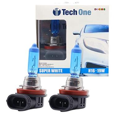 Imagem de PAR LAMPADAS SUPER BRANCAS H16 8500K 19W CACHIMBO TECH ONE