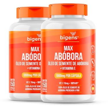 Imagem de Max Abóbora, Óleo de Semente de Abóbora com Vitamina E, 1000mg, Prensado a Frio, Biogens, Kit 2x 150 cápsulas
